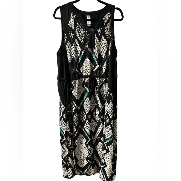 Pure energy Polyester lined sleeveless maxi dress size 1X EUC - Picture 1 of 4